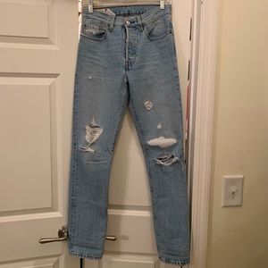 Levi’s 501 Distressed Jeans Stars and Stripes